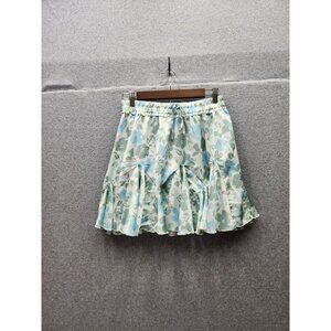 Floral Print Ruffled Mini Skirt With Elastic Waistband Mittoshop M 100% Polyeste